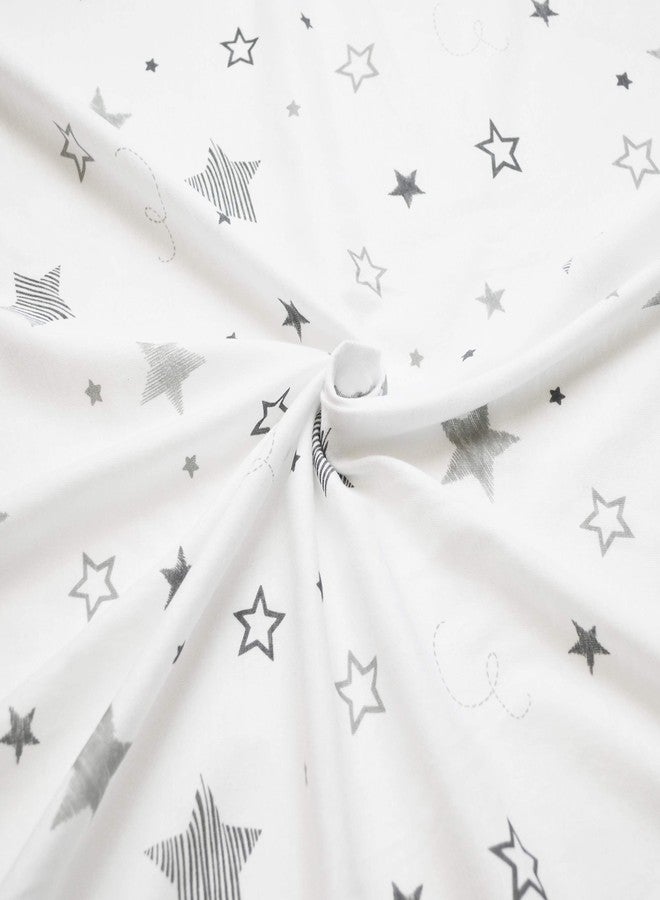 TL Care Printed 100% Cotton Knit Fitted Contoured Changing Table Pad Cover - Compatible with Mika Micky Bassinet, Super Stars, for Boys and Girls - Image 2